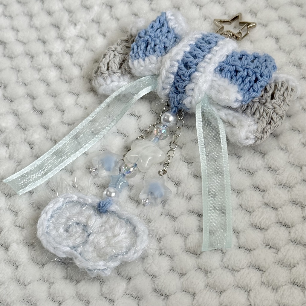 🎀ビッグリボンがかわいい🎀 天使のかがやきキーホルダー✨