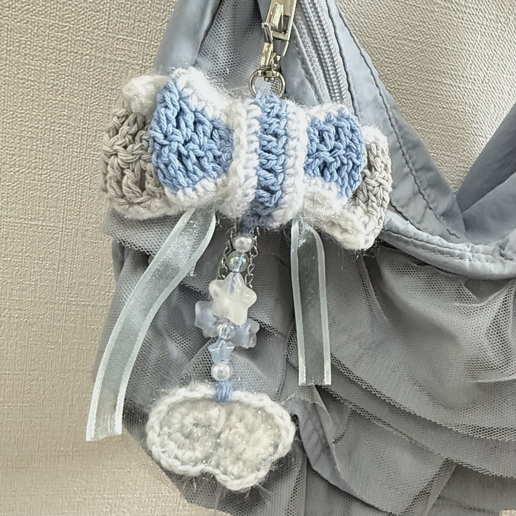 🎀ビッグリボンがかわいい🎀 天使のかがやきキーホルダー✨