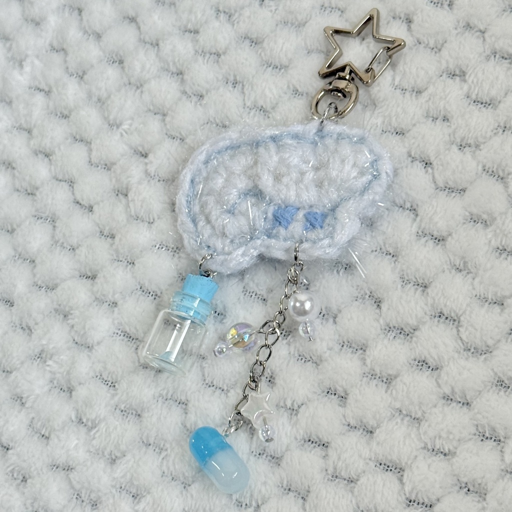 🫙やみかわ🩵 あみあげ天使の羽キーホルダー✨