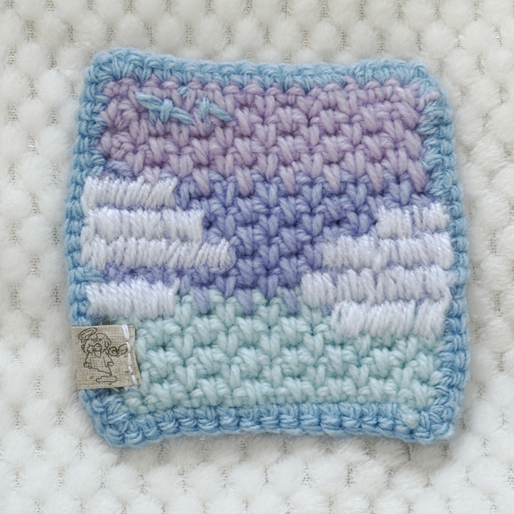 ドッドでサブカル感のある☁グラデーション空のコースター✨