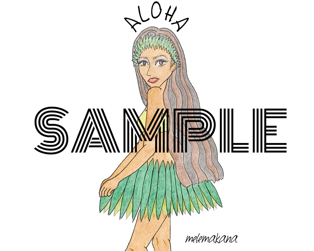 ALOHA Hula girl tote bag