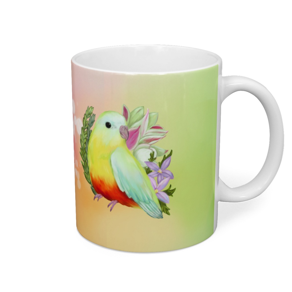 キキョウインコ　マグカップ