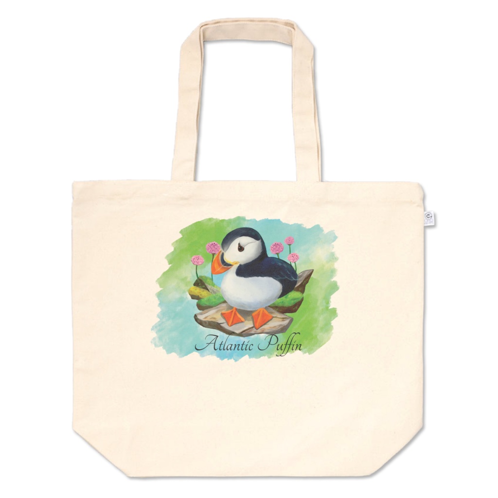 パフィン（ニシツノメドリ）　トートバッグ