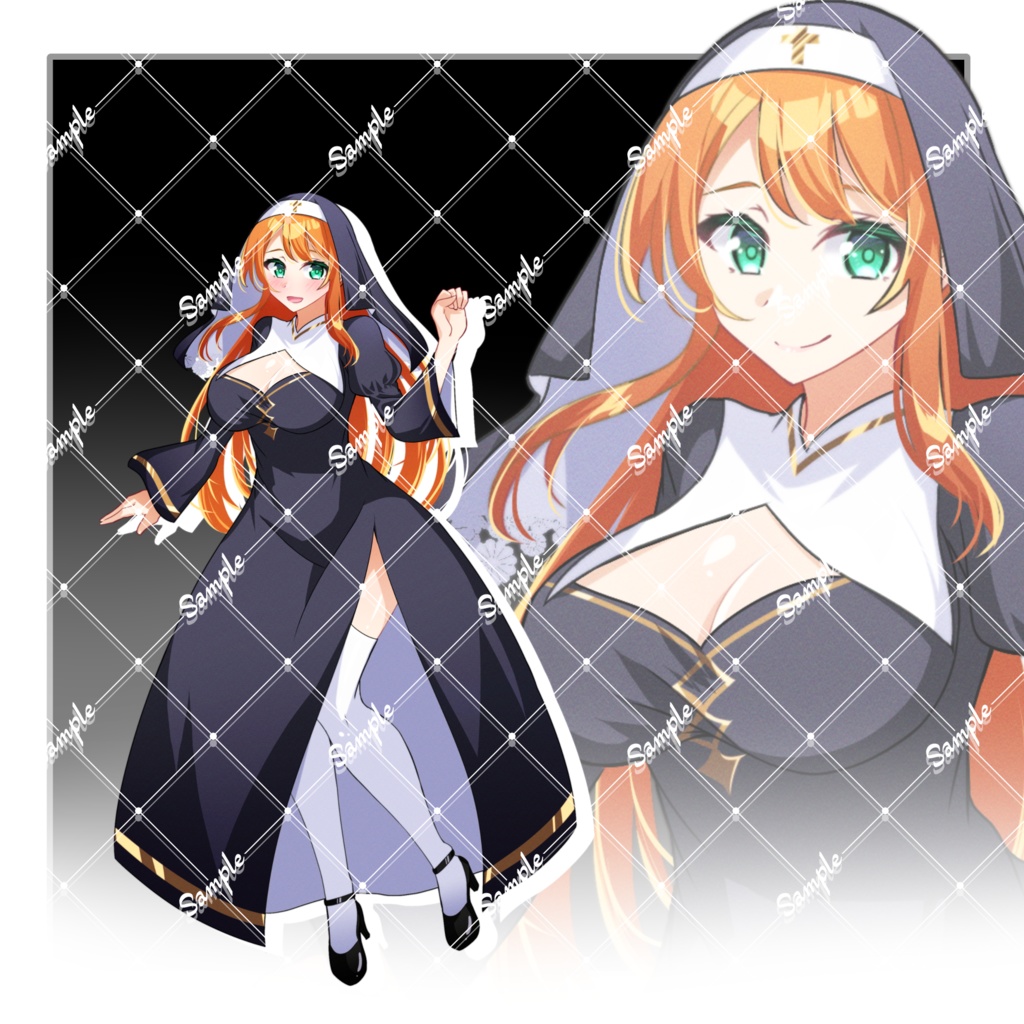 シスター 表情25種 立ち絵05