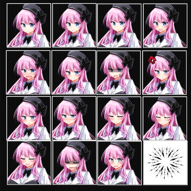 槍使いの少女 表情30種 立ち絵14