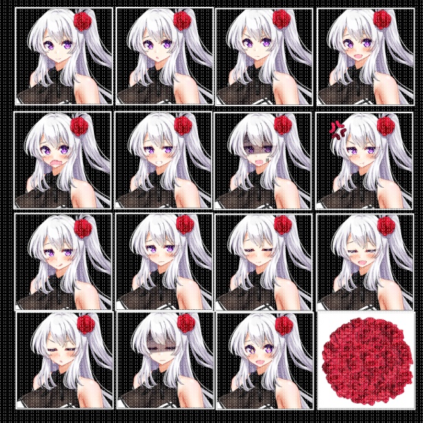 大鎌使いの少女 表情30種 立ち絵15