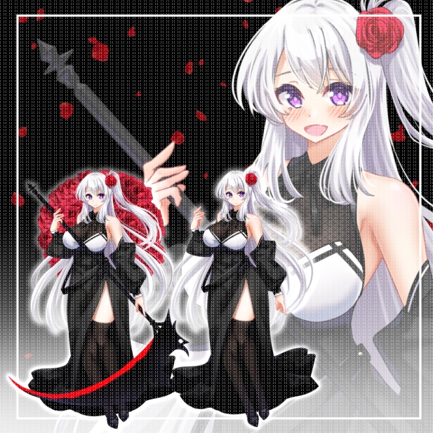 大鎌使いの少女 表情30種 立ち絵15