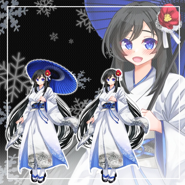 和傘の少女 表情30種 立ち絵19