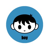 【缶バッジ】　「boy」