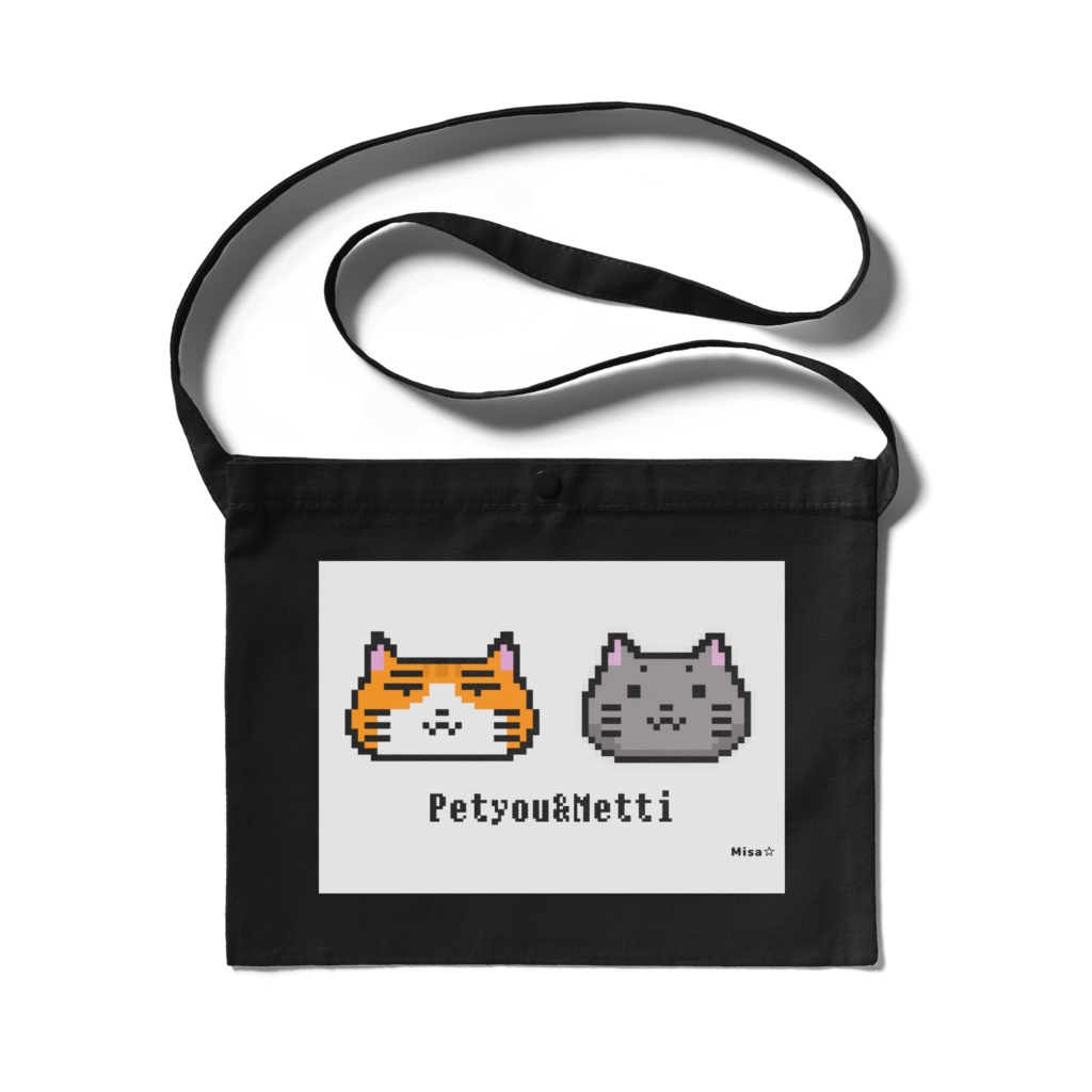 ぺちょ&めっち ドット柄サコッシュ