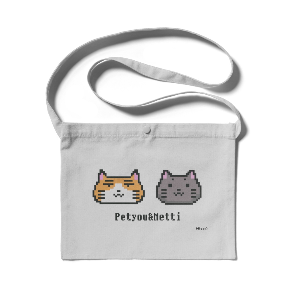 ぺちょ&めっち ドット柄サコッシュ