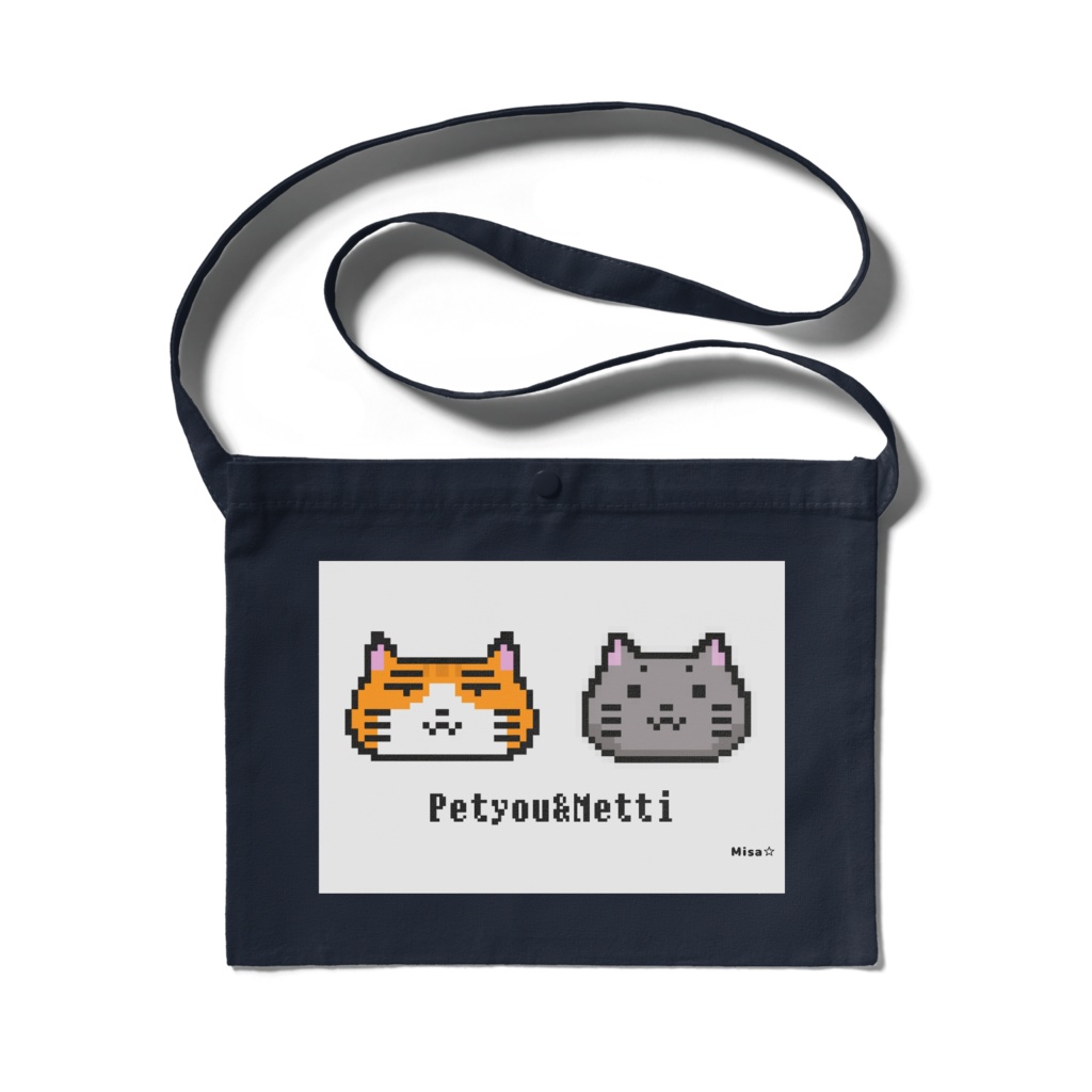 ぺちょ&めっち ドット柄サコッシュ