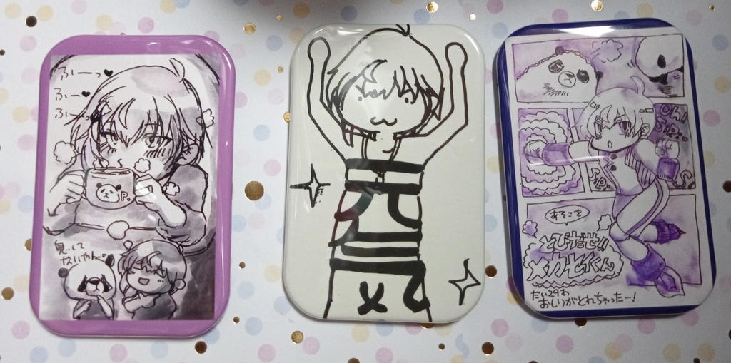 セイくんのしかくい缶バッジ3個セット