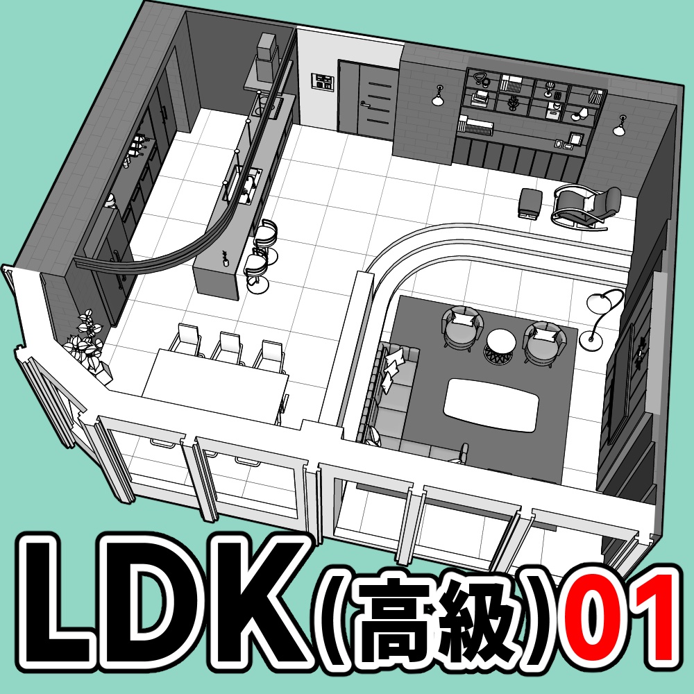 LDK(高級)01【クリスタ用素材】
