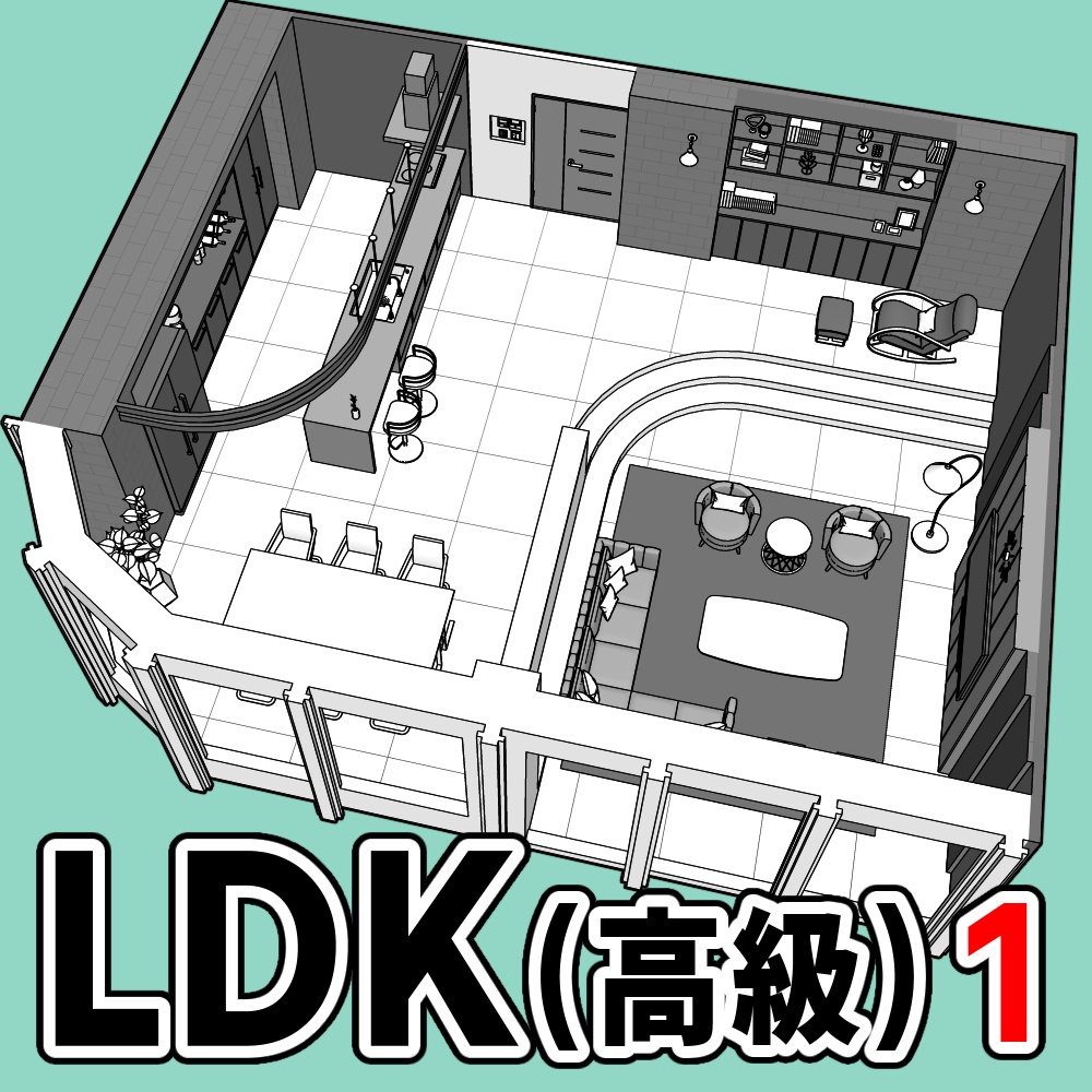 LDK(高級)１【クリスタ用素材】
