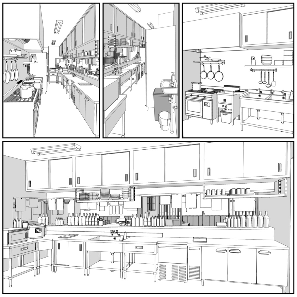 大衆居酒屋【クリスタ用素材】