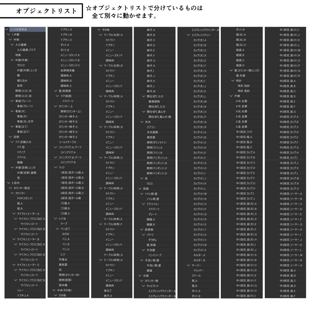 レトロな喫茶店【クリスタ用素材】