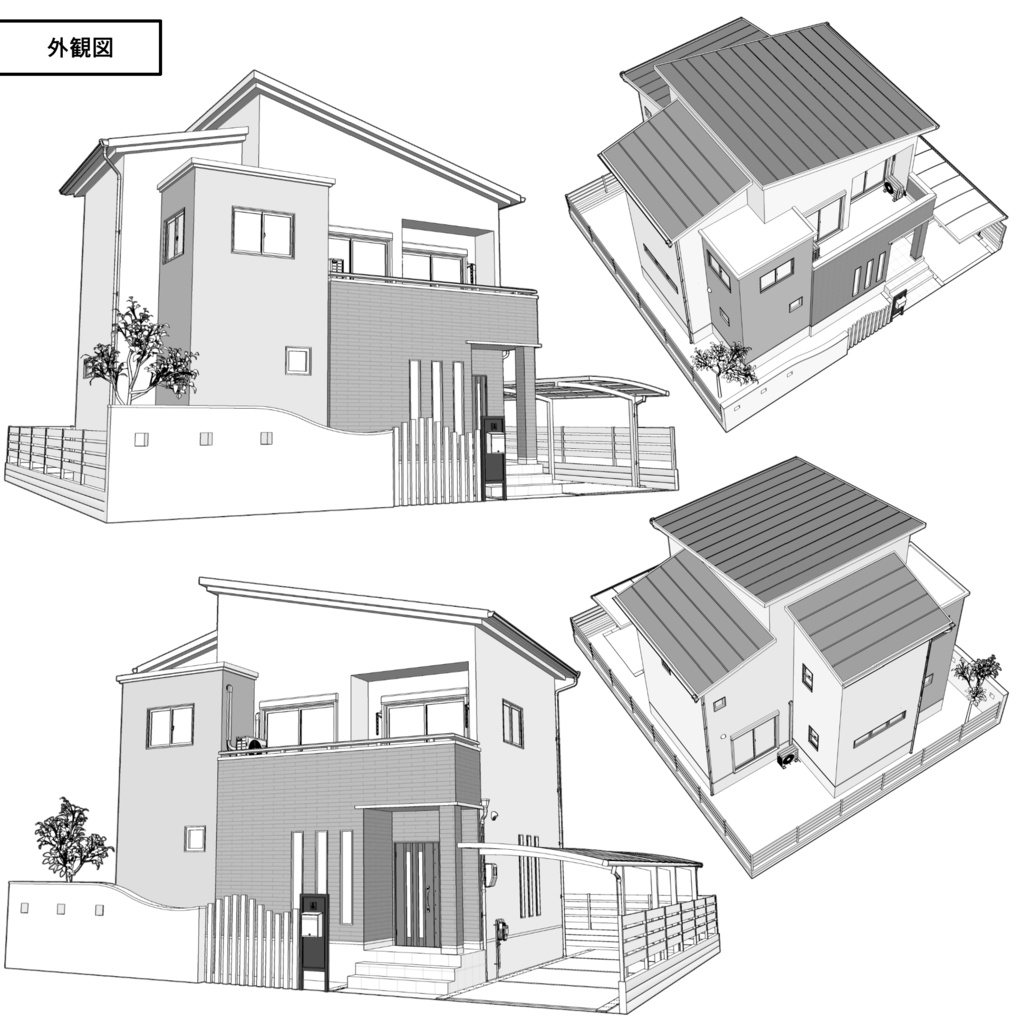 一戸建て 3LDK02【クリスタ用素材】