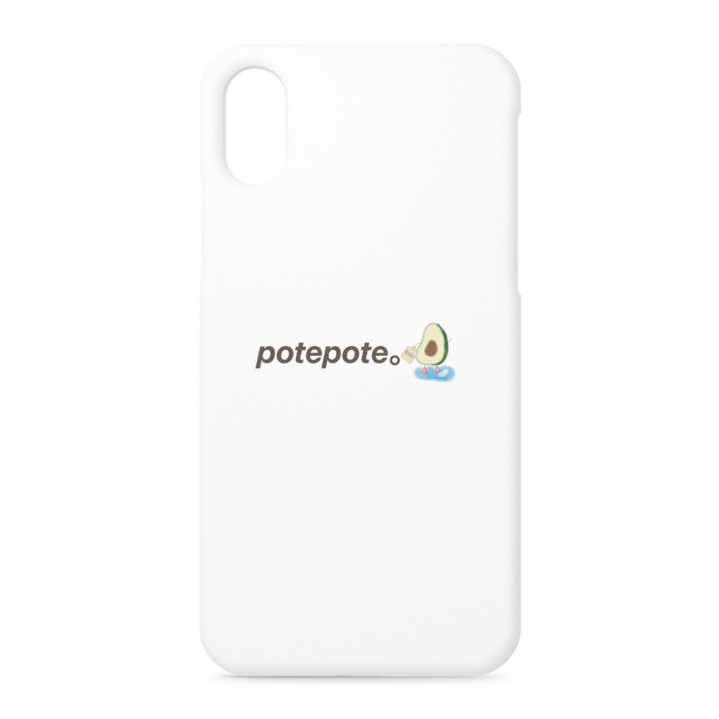 アボカドちゃん。iPhoneケース白【XS/S】/potepote。