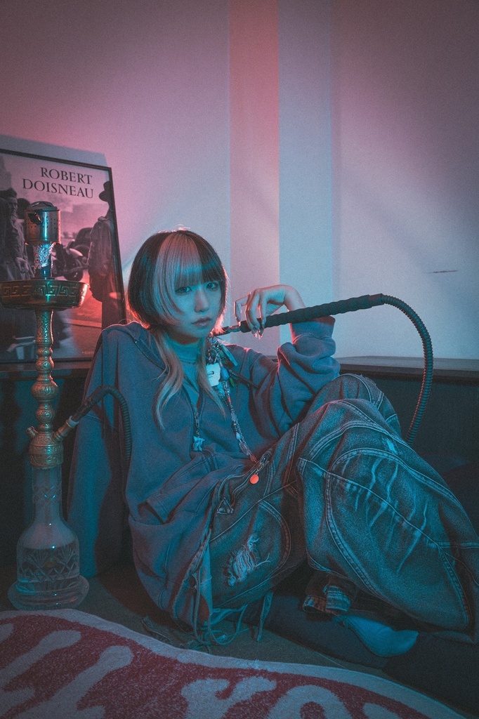 10/3発売予定 メロい曲聞いてるやつだいたいウルフ Full Zip Hoodie Navy