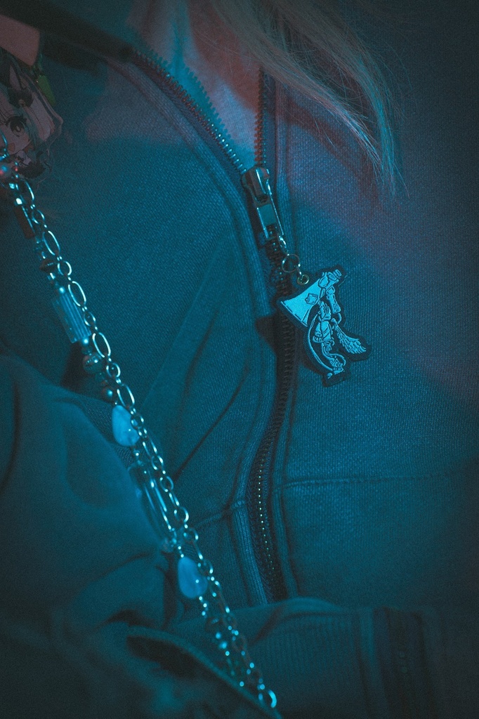 10/3発売予定 メロい曲聞いてるやつだいたいウルフ Full Zip Hoodie Navy