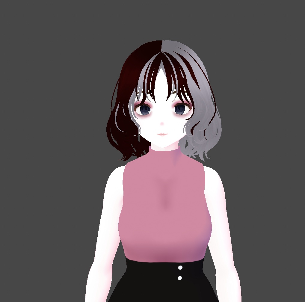 【VRoid】Half and Half Hair girl