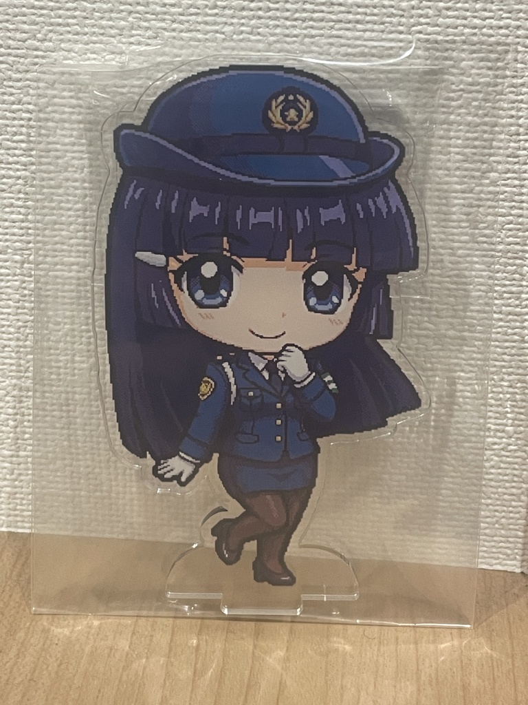 【スマイルプリキュア！】ドット絵風 青木れいかミニアクリルスタンド（れいかの将来ifシリーズ：警察官ver）