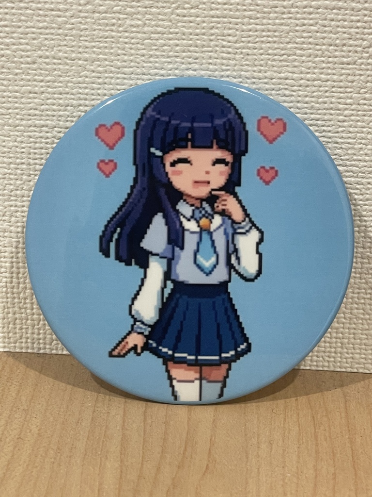 【プリキュア】ドット絵風親愛度MAXラブラブ缶バッジ（青木れいか）