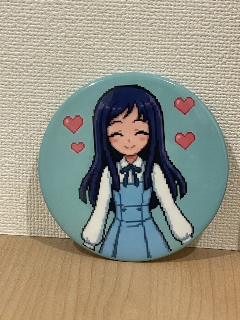 【プリキュア】ドット絵風親愛度MAXラブラブ缶バッジ(菱川六花)