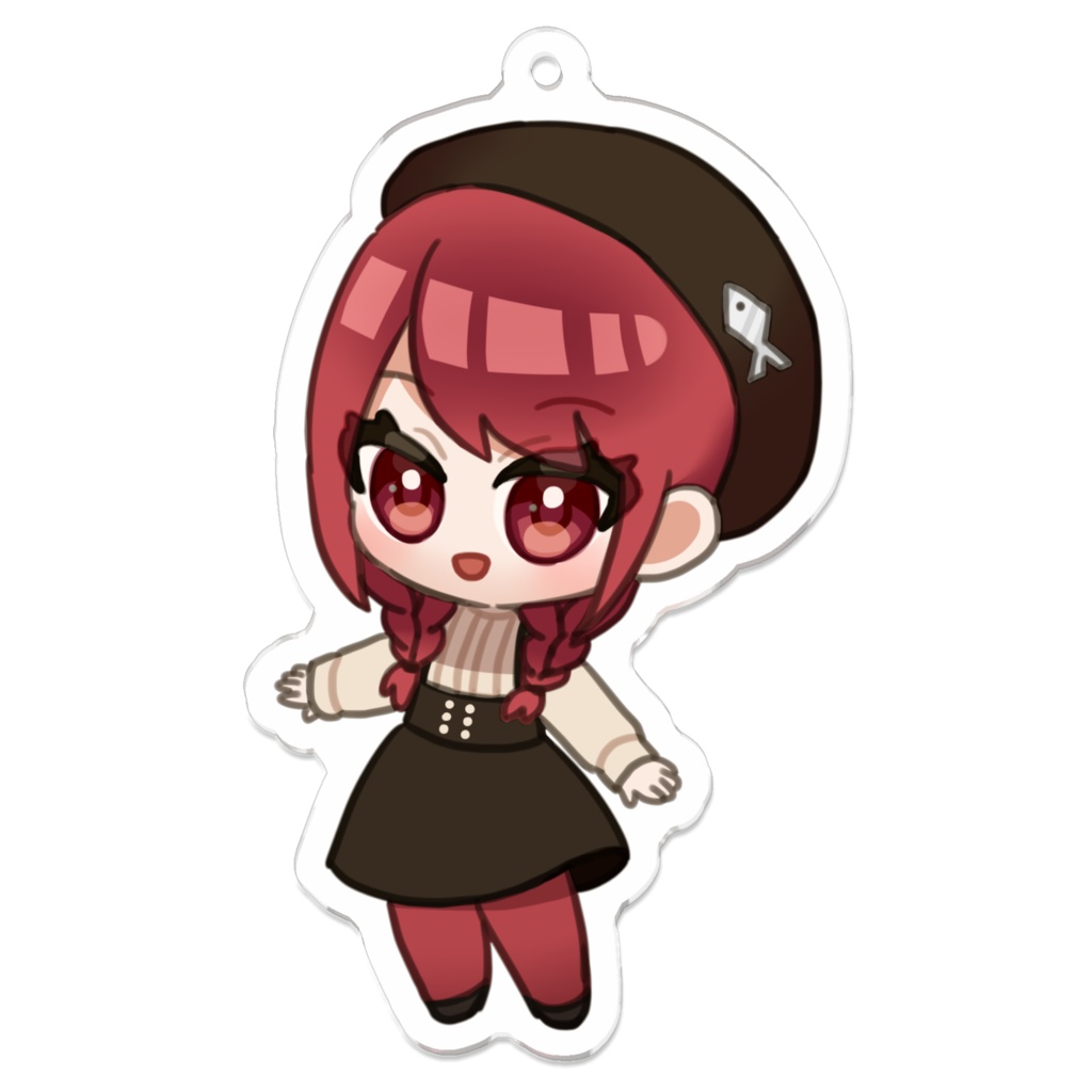 【ひらめ】ばぶシスアクリルキーホルダー
