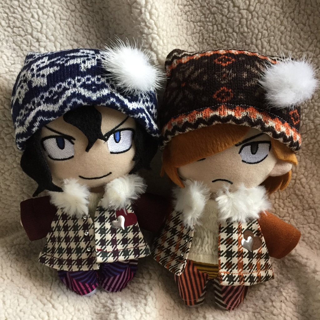 ハートワッペン付きファージャケット 【ブラウン・ワインレッド】