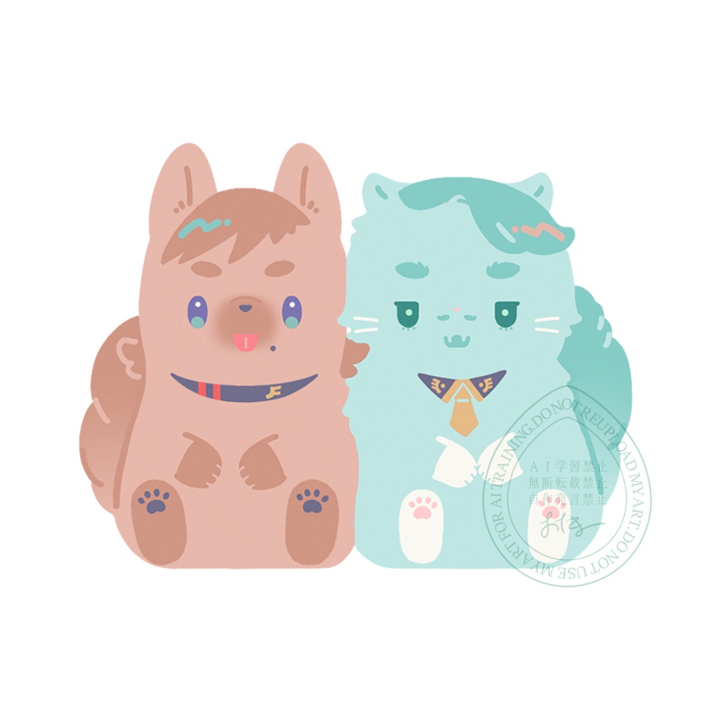 【再販】わんにゃんエグシャリ アクリルスタンド