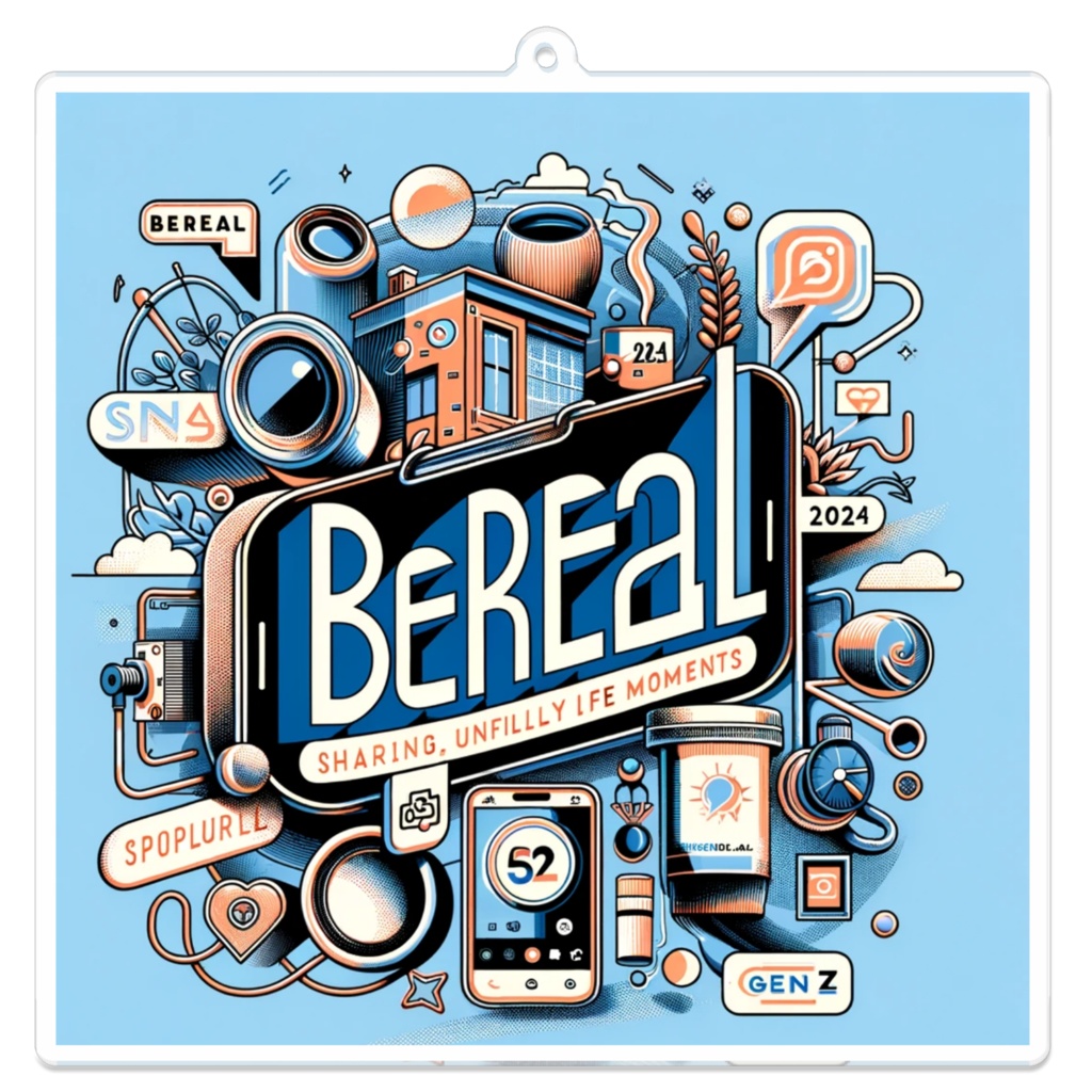 BeRealアクリルキーホルダー