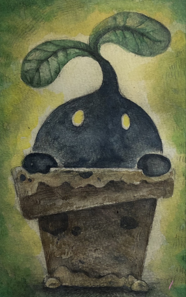 【原画】つぼみ ハガキサイズ