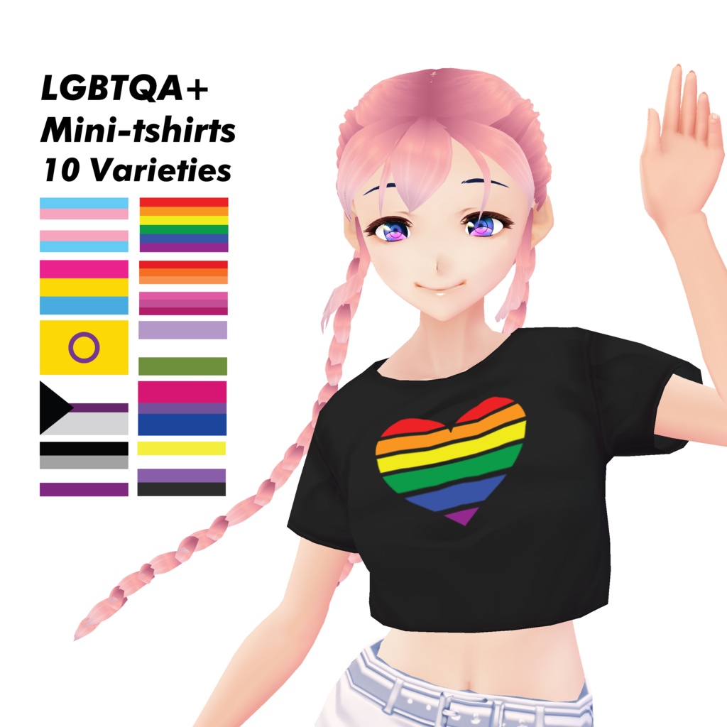 Pride flag mini t-shirt