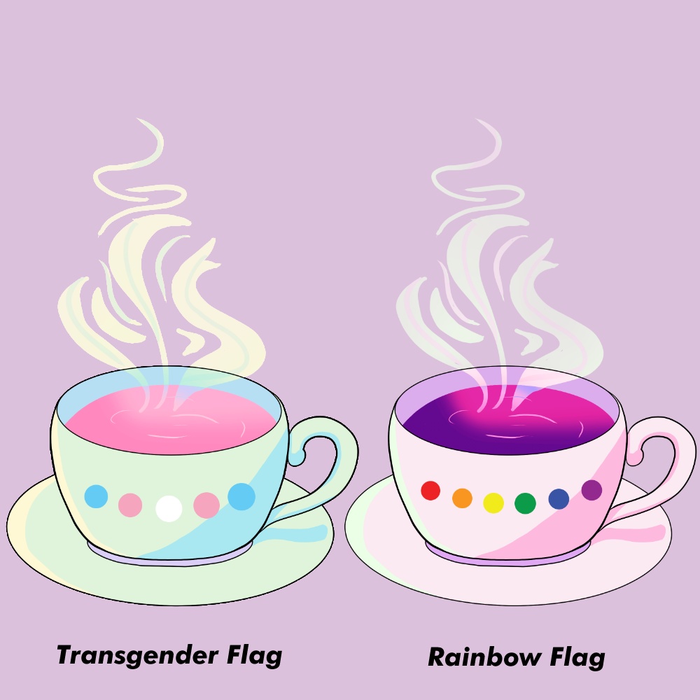 Pride tea cups for Vtubing