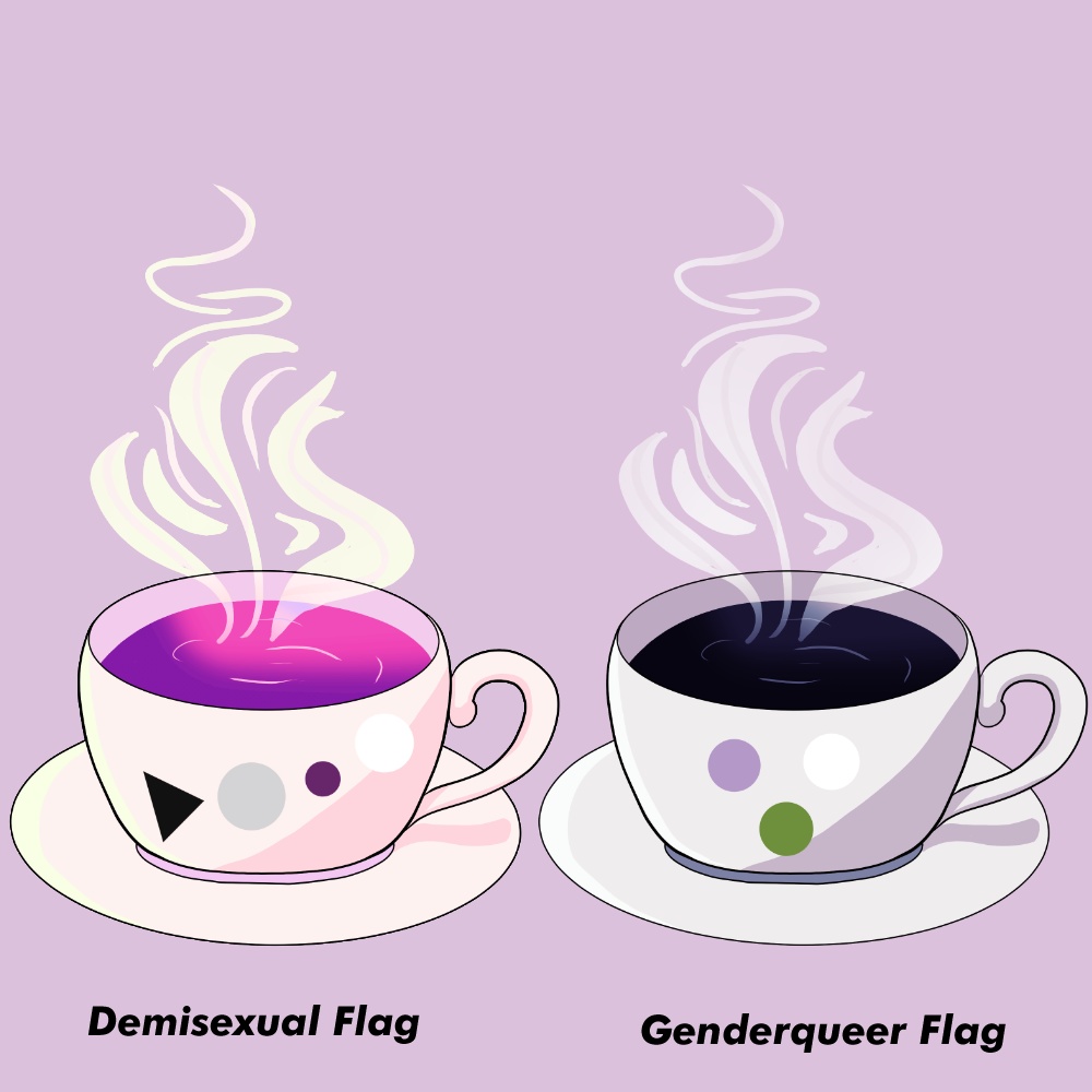 Pride tea cups for Vtubing
