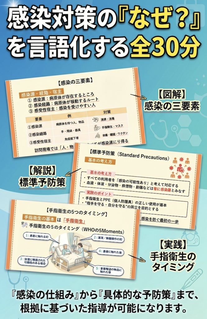 【新人教育/法定研修】訪問看護・リハのための感染症研修:基礎編