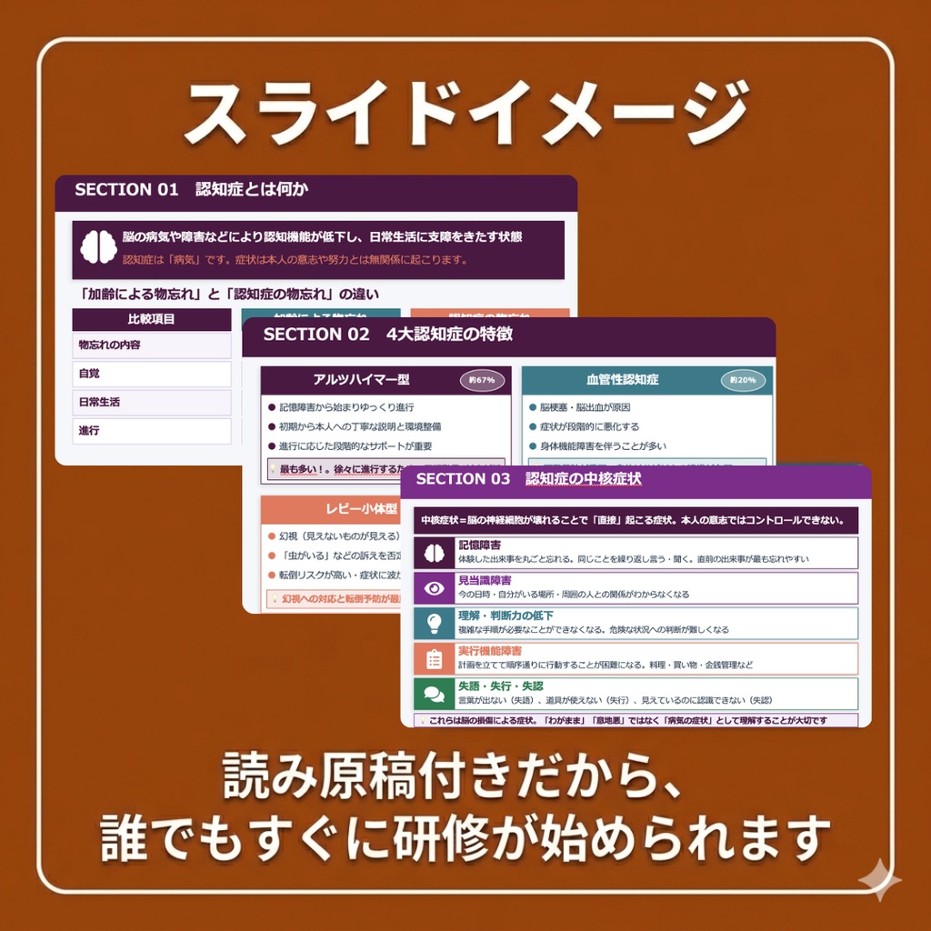 【訪問介護向け】認知症の理解と関わり方研修|スライド全11枚|読み原稿付き・すぐ使える
