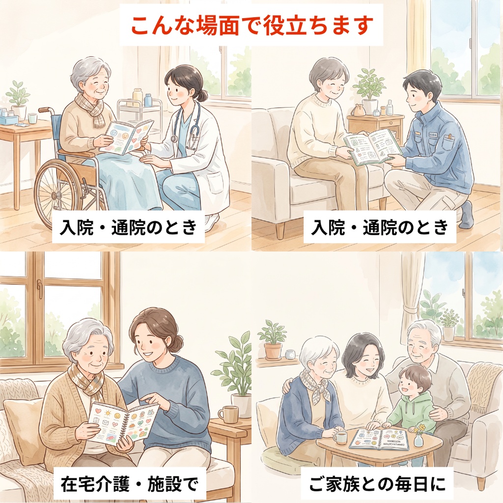 コミュニケーションノート 全60ページ|コミュニケーション障害のある方の意思疎通サポート