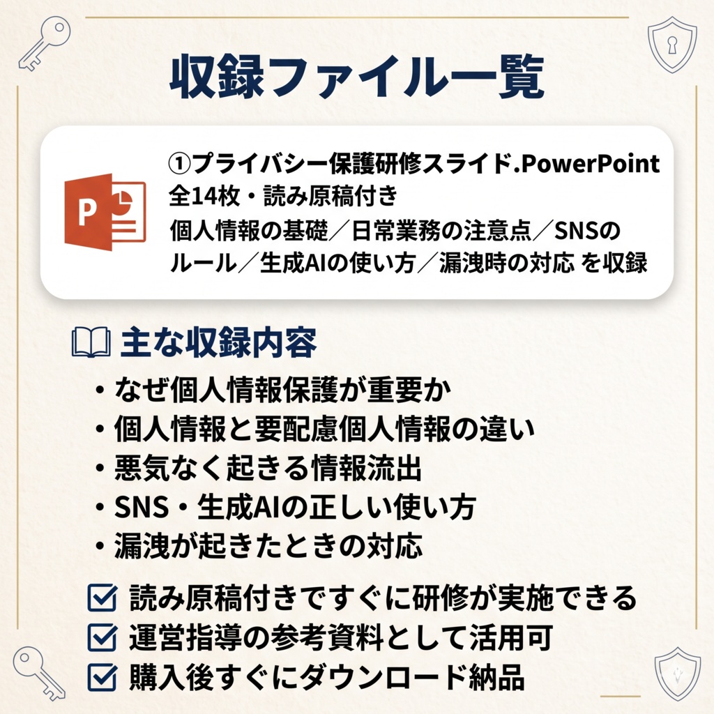 【医療・介護・福祉 共通】プライバシー保護・個人情報保護研修|スライド全14枚|読み原稿付き