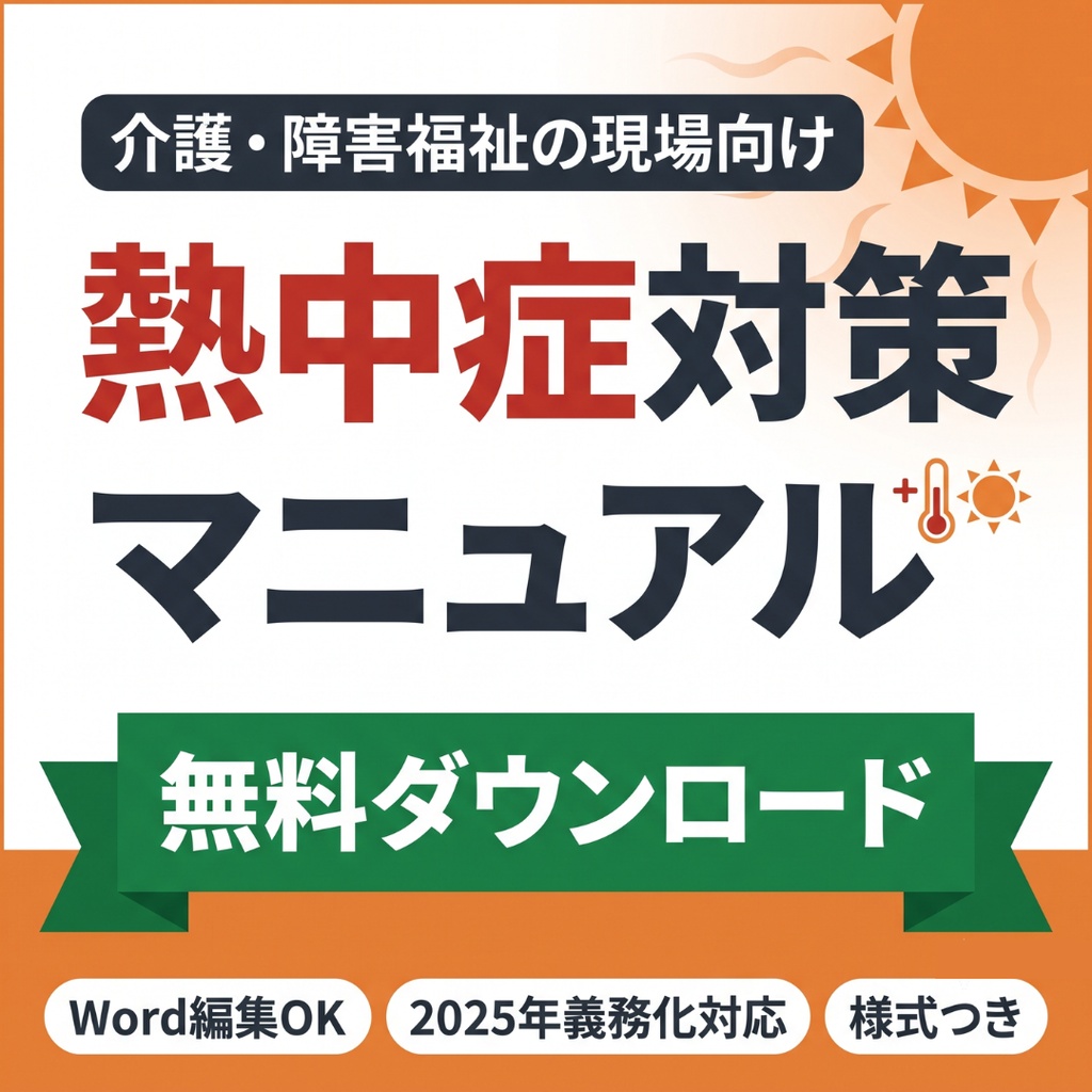 【無料】熱中症対策マニュアル|訪問看護・介護・障害福祉の現場向け|2025年義務化対応・Word編集OK
