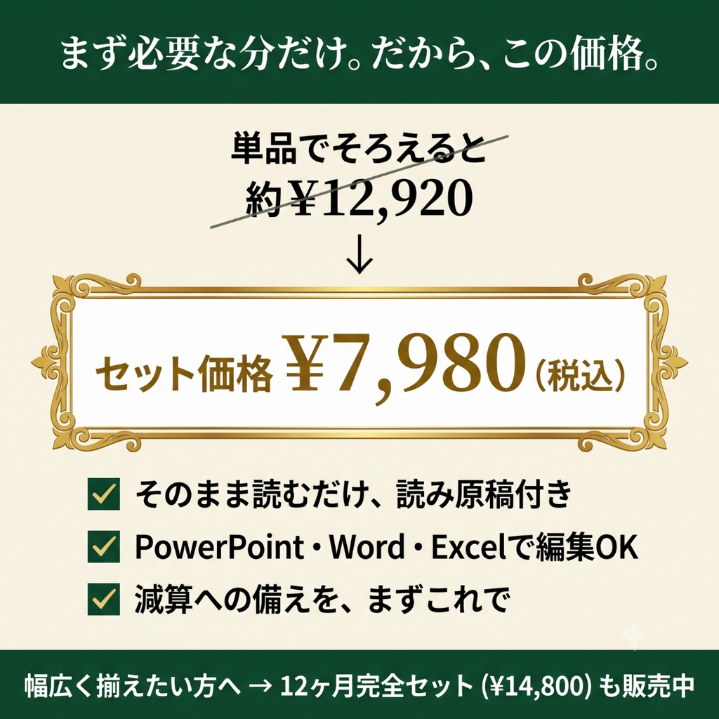【介護施設】法定研修 必須4テーマセット|身体拘束・虐待防止・感染症・BCP|減算対策に|全スライド読み原稿つき|マニュアル・記録様式付き|特養・老健・介護医療院・特定施設・GH対応
