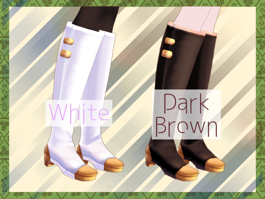 【VRoid正式版用】ファンタジー風先金ブーツ