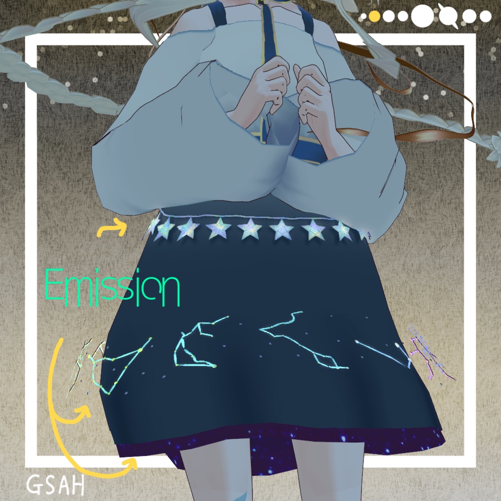 【VRoid正式版用】星詠みワンピ