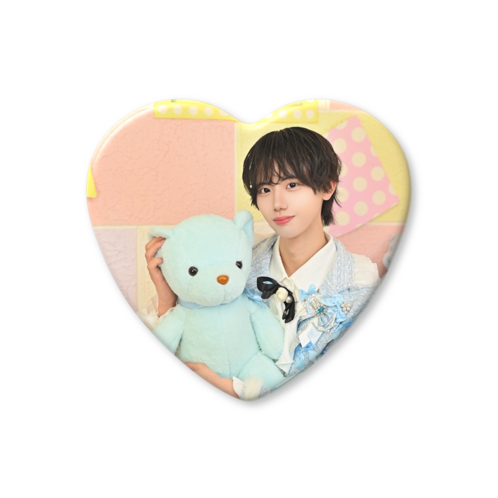 ハート型缶バッジ【はる】