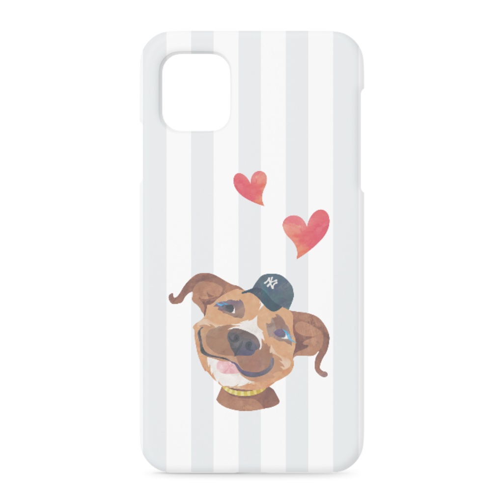 chouchou de animal ドッグシリーズ　ジャックラッセルテリア（ストライプ） iPhoneケース