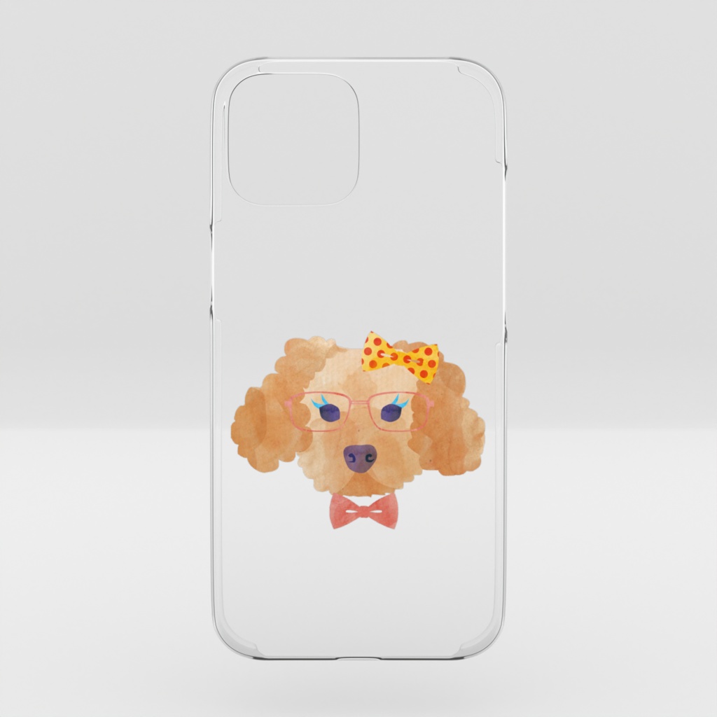 chouchou de animal ドッグシリーズ　トイプードル  iPhoneケース（クリア）