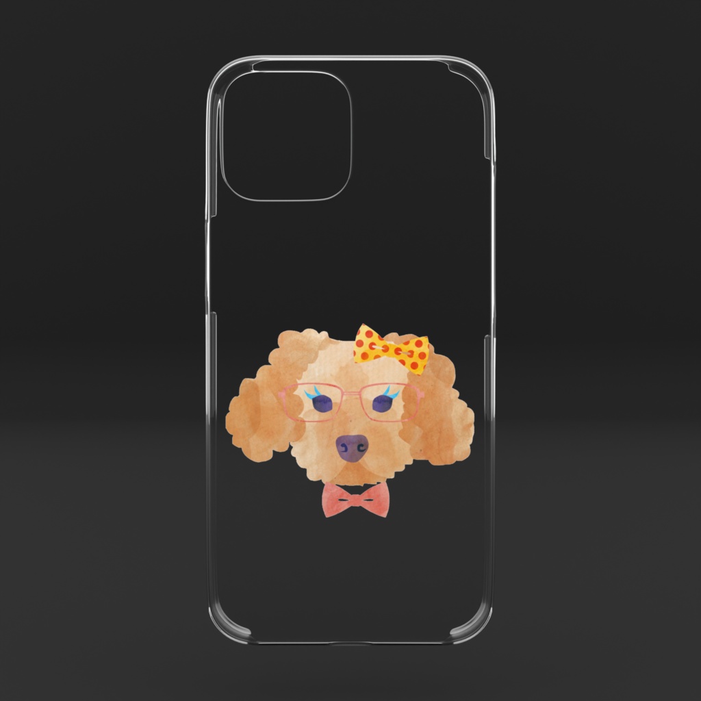 chouchou de animal ドッグシリーズ トイプードル iPhoneケース(クリア)