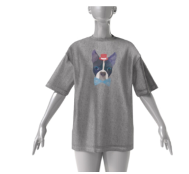 chouchou de animal ドッグシリーズ フレブル ビッグT(グレー)